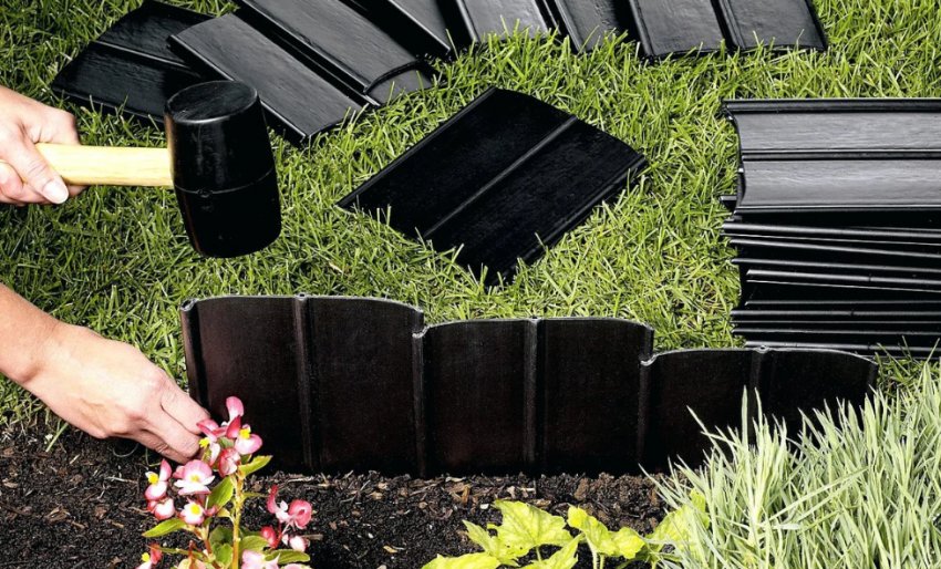 Встановлення бордюру для клумби Встановлення бордюру для клумби