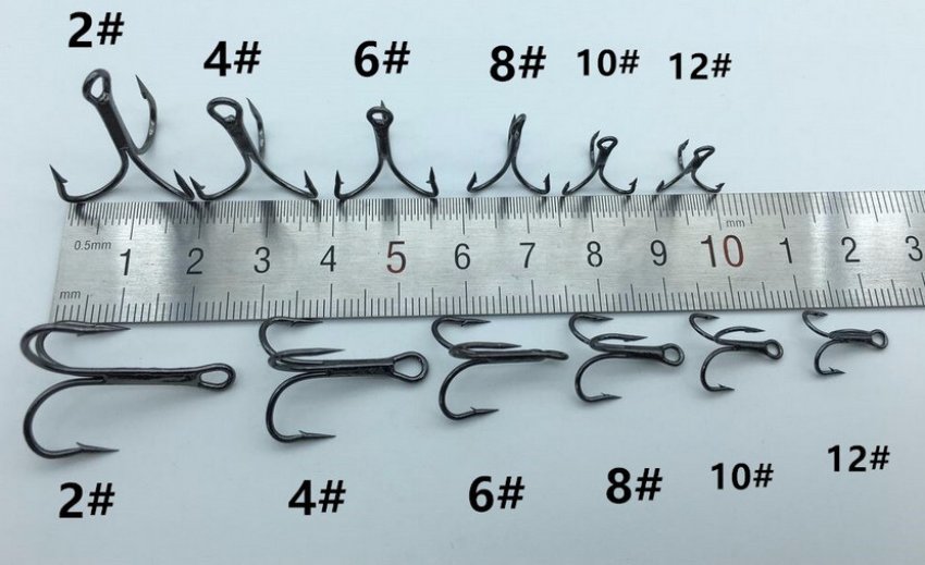 Розміри рибальських гачків Розміри рибальських гачків