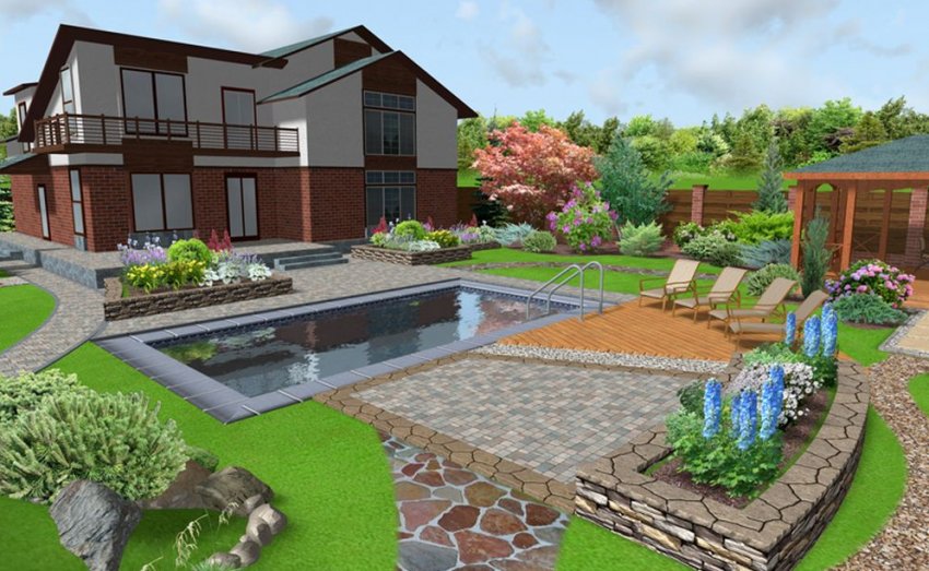 Ландшафтний дизайн дачної ділянки 8 соток