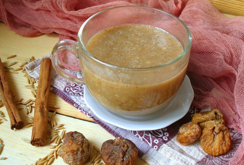 Овсяный кисель с инжиром
