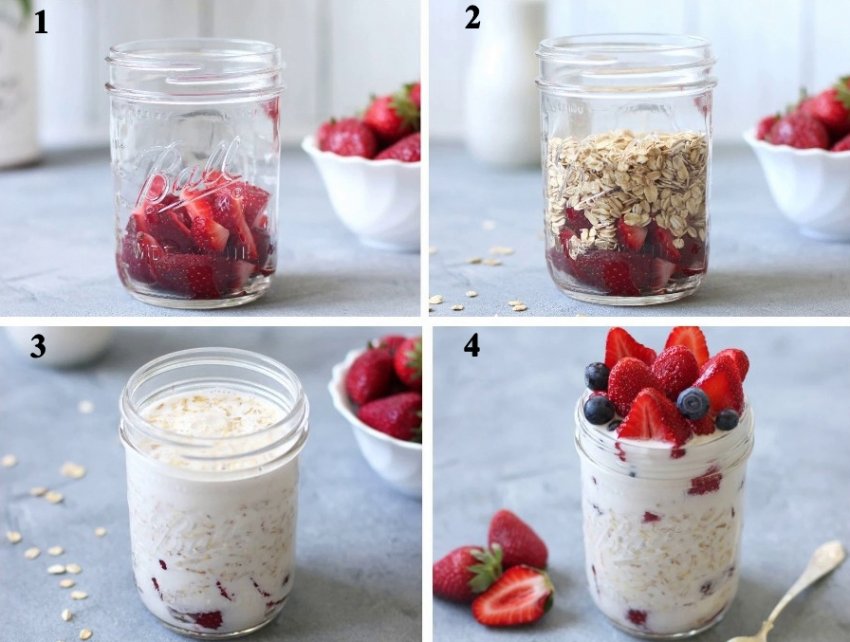 Лінива вівсянка на молоці