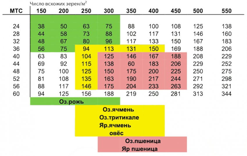 Норми висіву насіння пшениці Норми висіву насіння пшениці