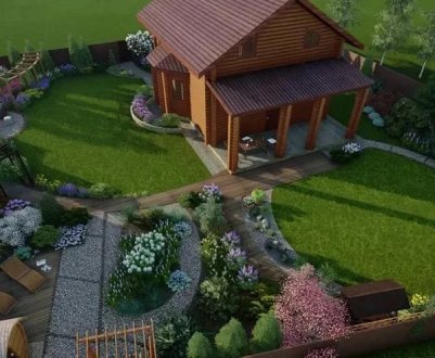 Планування та оформлення ландшафтного дизайну ділянки площею 5 соток