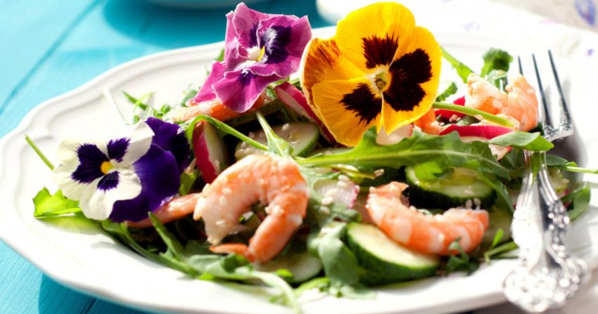 Анютины глазки в салаті Анютины глазки в салаті