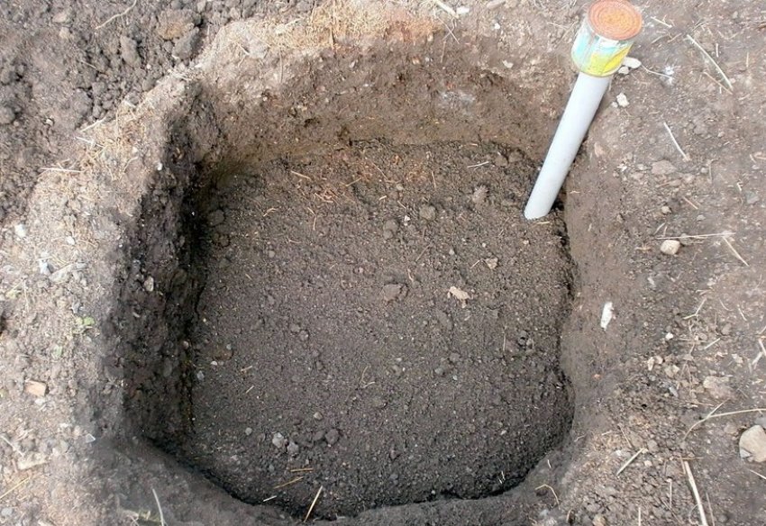 Подготтовка ямы для посадки арочного винограда