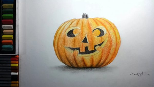 Рисунок тыквы на Хэллоуин: как нарисовать поэтапно, как можно разрисовать готовую тыкву