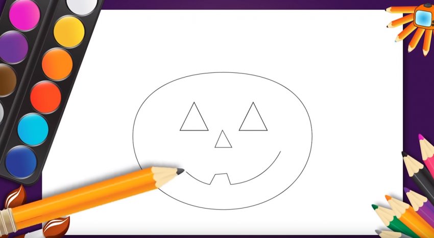 Малювання гарбузового особи Малювання гарбузового особи