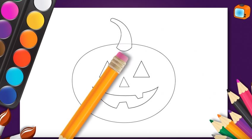 Малювання гарбузового особи Малювання гарбузового особи