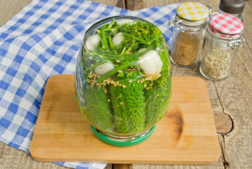 Мариновані огірки з гірчицею