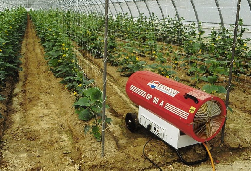 Повітряний обігрів теплиці Повітряний обігрів теплиці