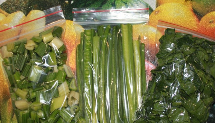 Заморозка зелені селери