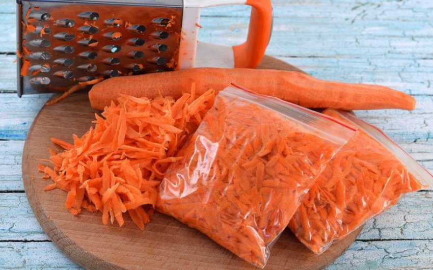 Заморозка тёртой моркови