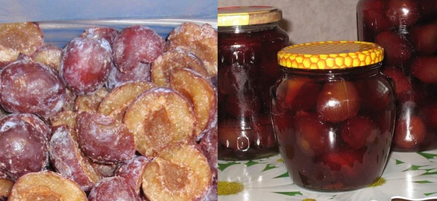 Заморожена і консервована зливу Заморожена і консервована зливу