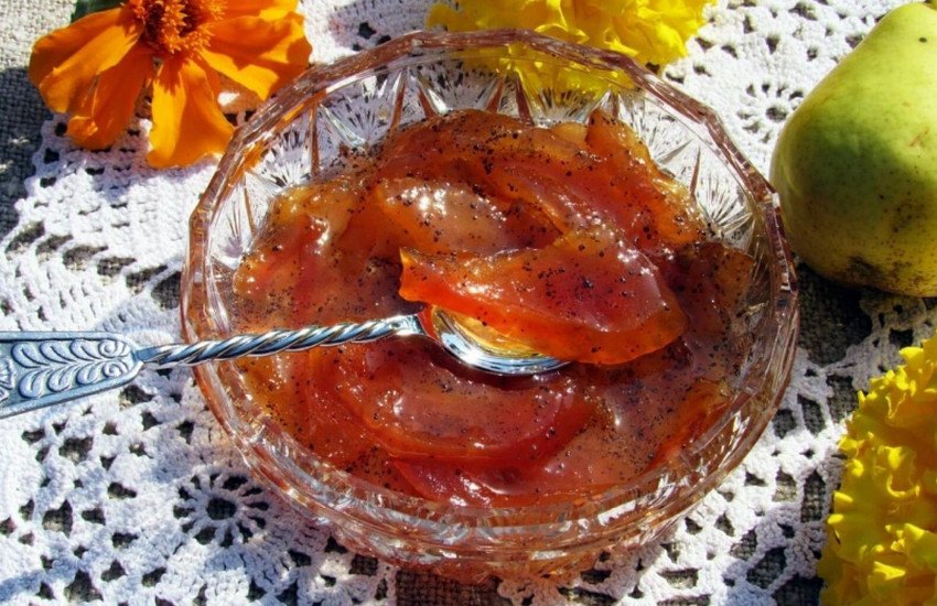 Грушеве варення з маком