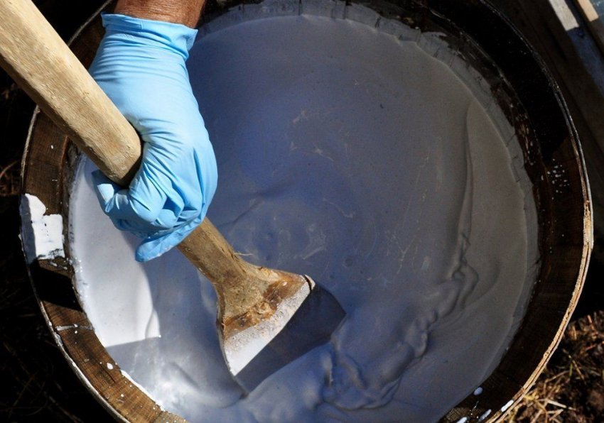 Приготування побелочной суміші Приготування побелочной суміші