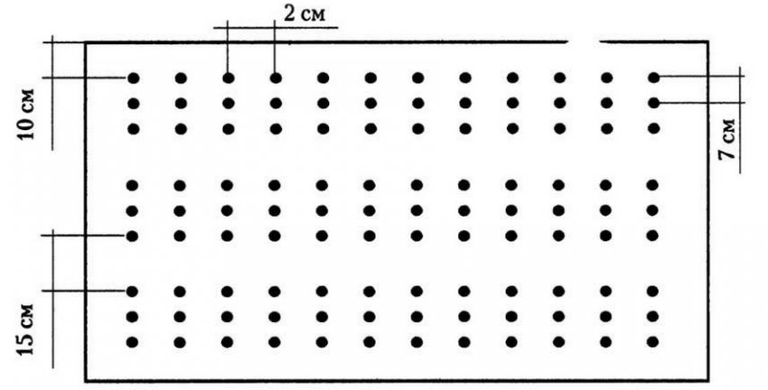 Схема посадки моркви