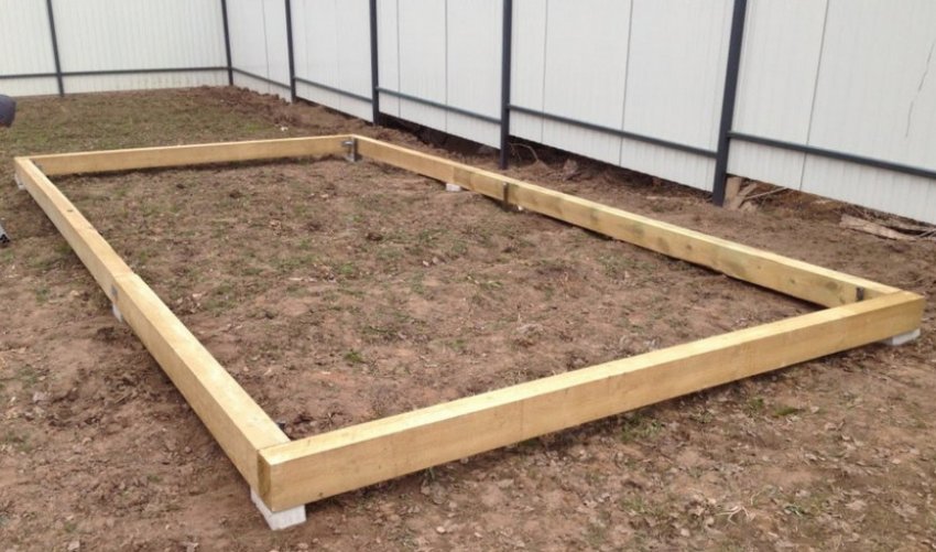 Фундамент для теплиці з брусів Фундамент для теплиці з брусів