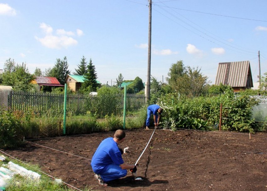 Розмітка території під теплицю