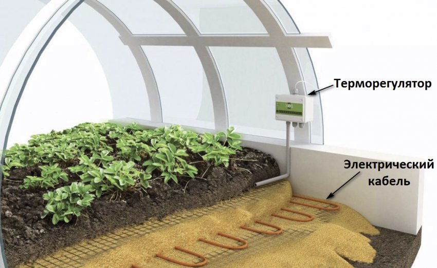Електричний обігрів підлоги теплиці Електричний обігрів підлоги теплиці