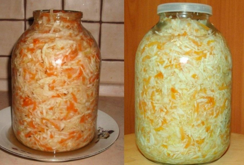 Зберігання солоної капусти в банках