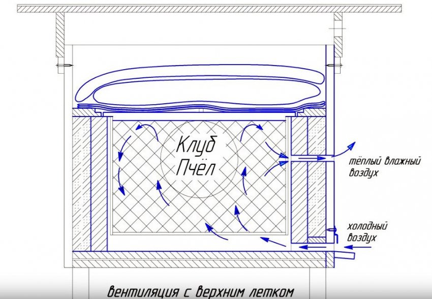 Вентиляція в багатокорпусних вуликах Вентиляція в багатокорпусних вуликах