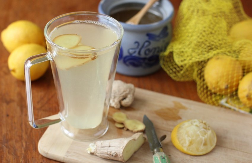 Имбирный чай с лимонным соком