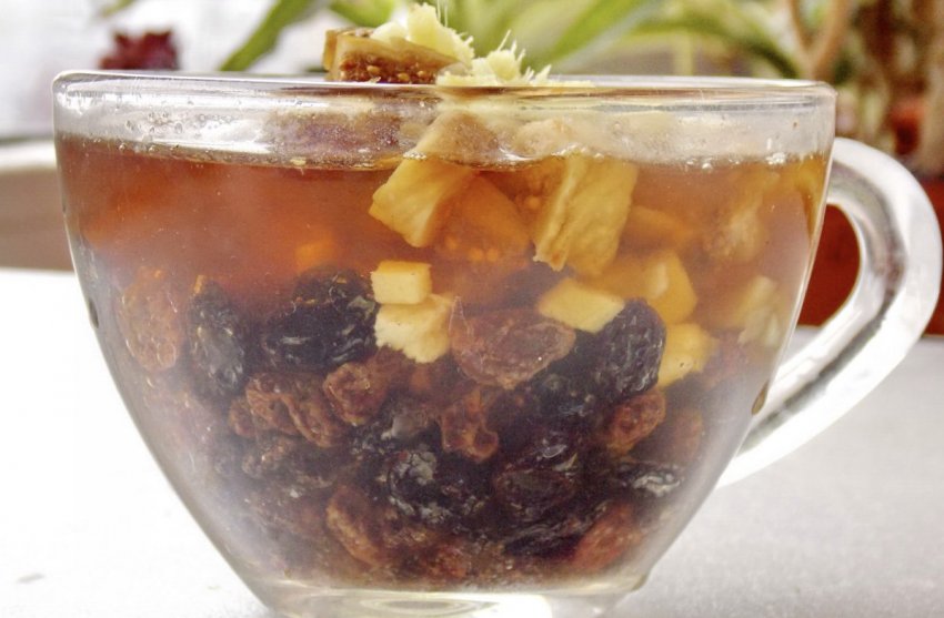 Імбирний чай з сухофруктами