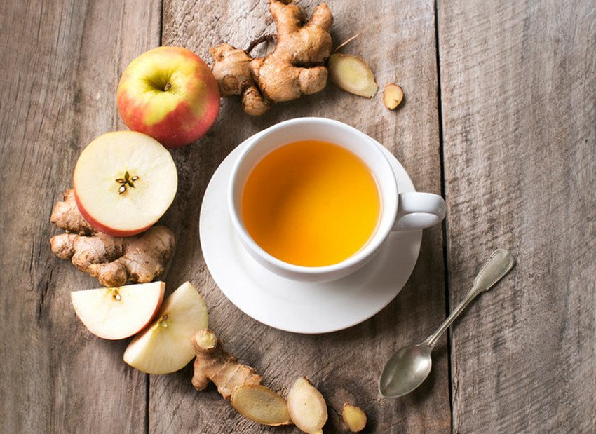 Чай з імбиром і яблуком