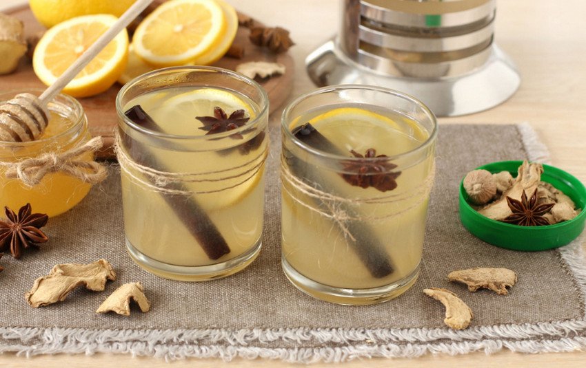Імбирний чай з корицею