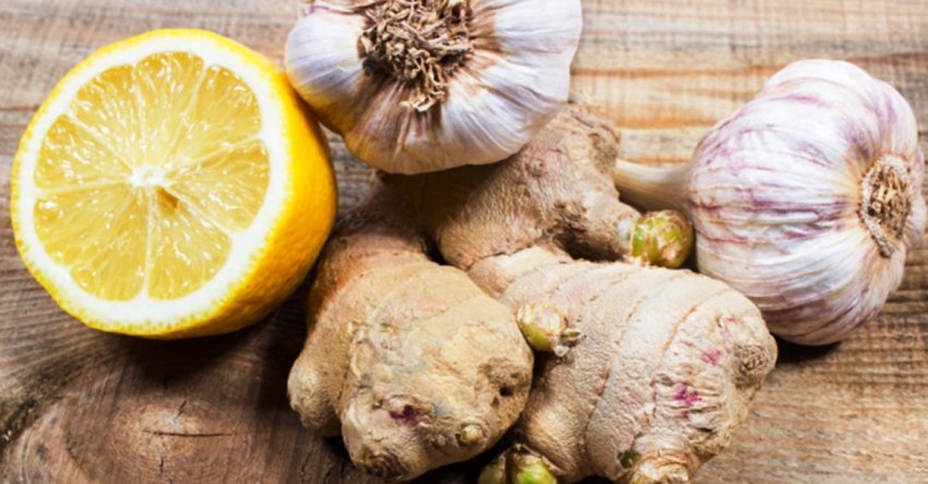 Імбир, лимон і часник