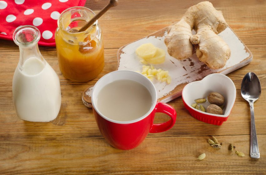 Імбир з молоком і медом