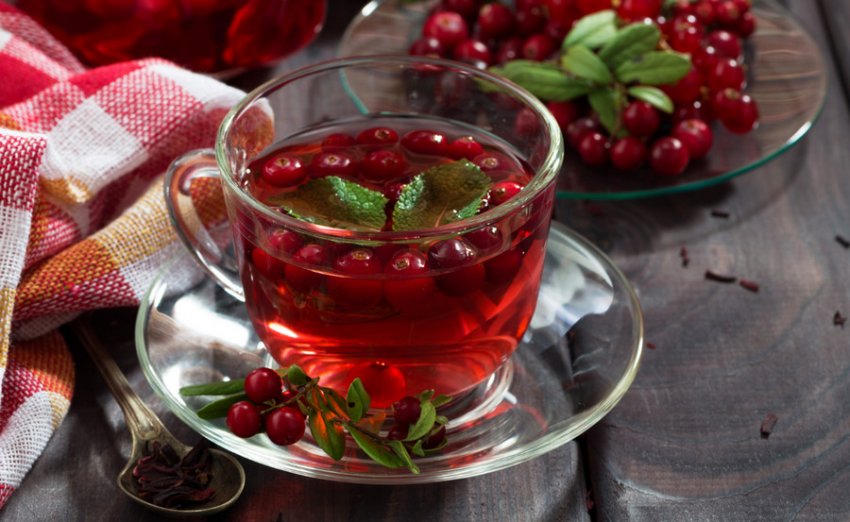 Настій листя та ягід брусниці