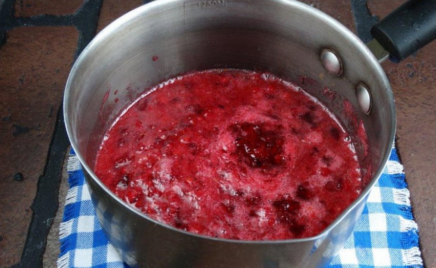 Перетерта з цукром брусниця