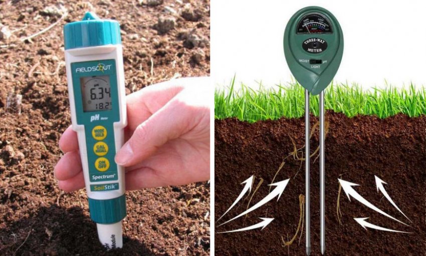 Приспособления для измерения кислотности почвы